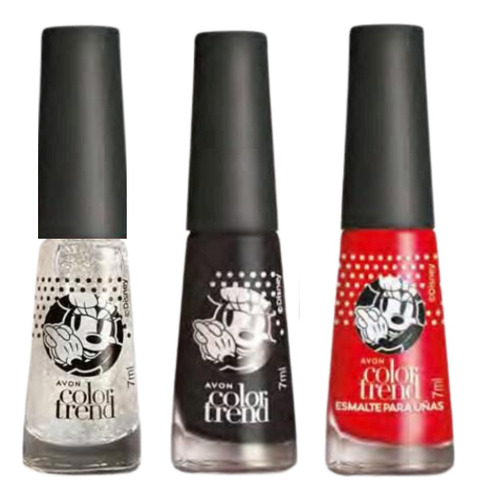 Kit Esmaltes Color Trend Avon Coleccion Minnie