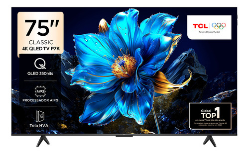 Tcl Qled Smart Tv 75 75p7k 4k Uhd Google Tv