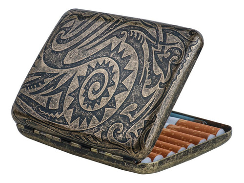 Cigarrera  Caja De Cigarrillos De Metal Vintage, Caja De Tar