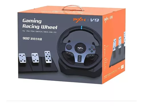 Pxn V9 Jogo Volante Pedal Vibração Corrida Controlador De Jogo