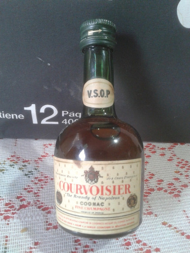 Antigua Botellita Miniatura Cognac Courvoisier Sin Abrir