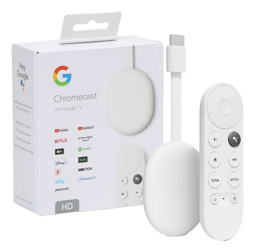 Chromecast 4 Full Hd Con Google Tv Control Remoto Asist Voz 