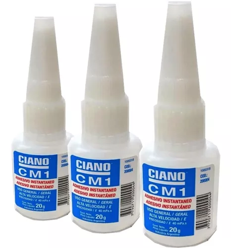 3 X Ciano Cm1 20g Adhesivo Pegamento Cianocrilato