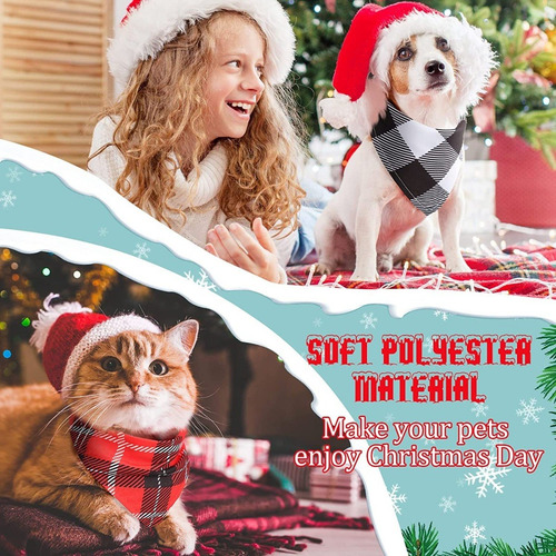 Imagen 7 de 7 de 2 Lindas Pañoletas Perros Y Gatos De Navidad Mascotas