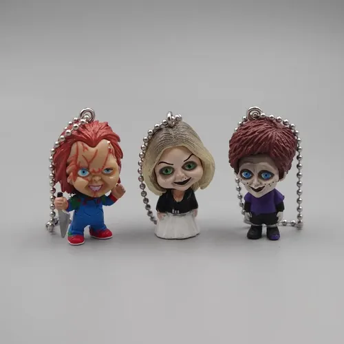 Juego De 5 Llaveros Con Figuras De Juguetes De Scary Chucky