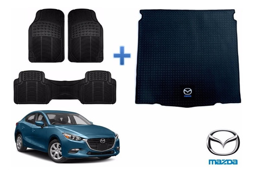 Tapetes Uso Rudo + Cajuela Mazda 3 Sedan 2015 2016 2017 2018