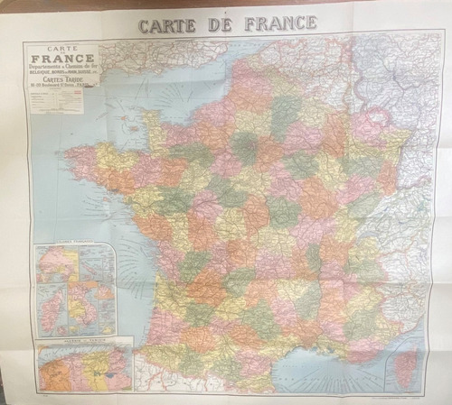 Mapa De Francia 104 X 90 Cms.  1926     Ar3