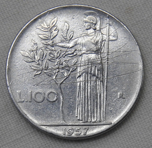 Moneda Italia 100 Liras 1957 Leer Tema Envíos