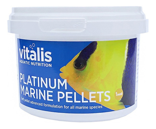 Vitalis Platinum Marine Pellets 140g - 1mm - Ração Peixes