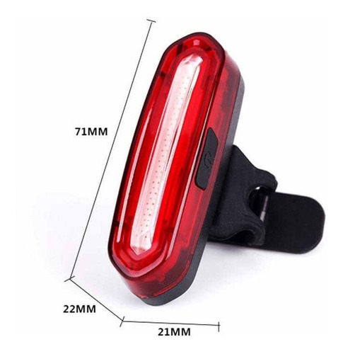 Imagen 10 de 10 de Luz Led Trasera Recargable Bicicleta