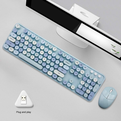 Mouse Y Teclado De Teclas Redondas De Pc | Inalambrico, A...