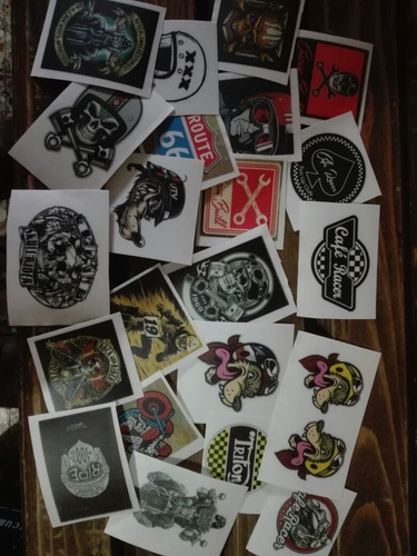 Café Racer Stikers En Vinilo X 3