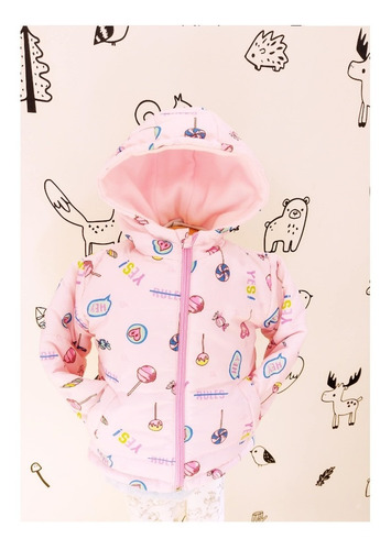 Imagen 2 de 8 de Campera De Abrigo Impermeable Forrada C/polar Bebe Beba Nena