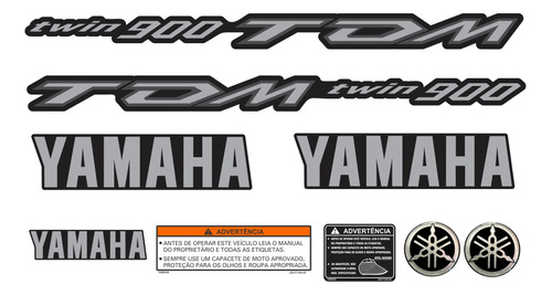 Kit Adesivos Emblema Yamaha Tdm 900 Preta Yhtdm90001