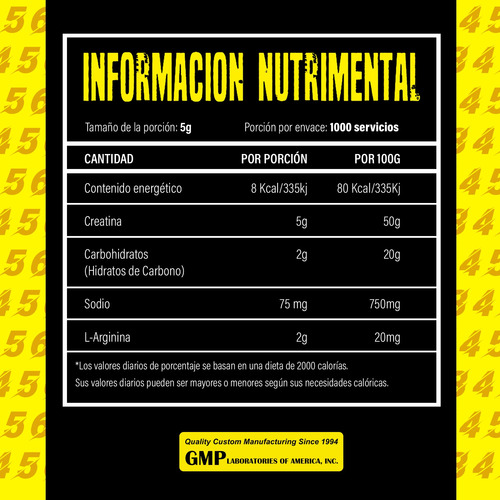 34 Zero Creatina Monohidratada 5kg 1000 Servicios Sabores Natural