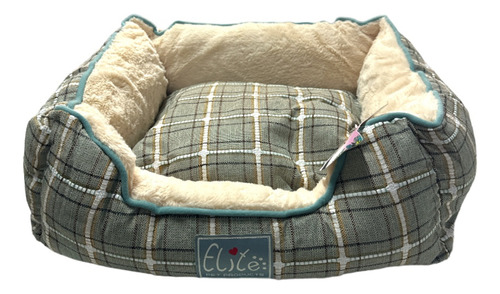 Cama Elite Cuadrille Chica Cucha C/símil Corderito Mascotas