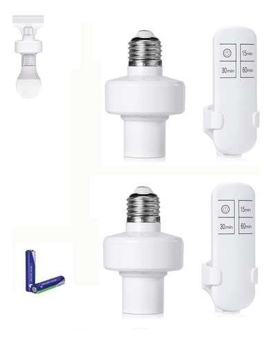 Socket Inteligente Con Control Remoto Para Foco E26/e27 2pcs