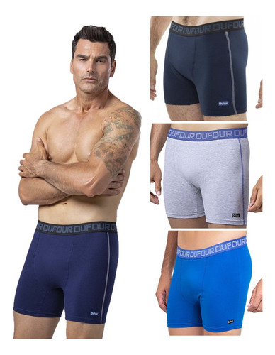 Pack X4 Dufour Boxer Algodon Y Lycra C/elastico Art 12058