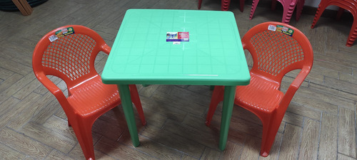 Imagen 9 de 10 de Mesa Infantil Desarmable Con Dos Silla Plástica