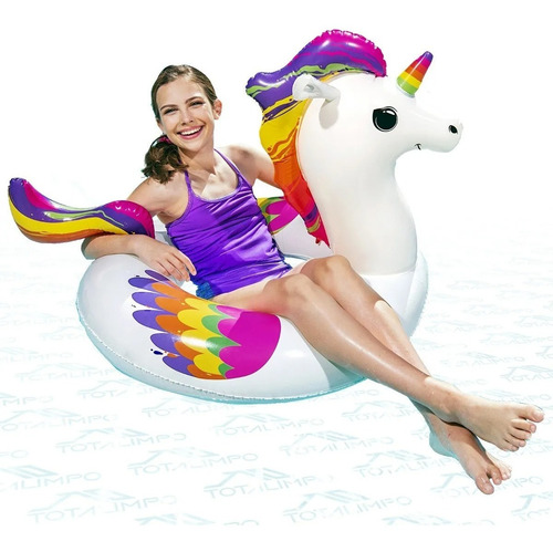 Salvavidas Unicornio Bestway Pileta Diversion Verano Tictoys