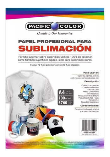 Papel De Sublimación, Telas Claras