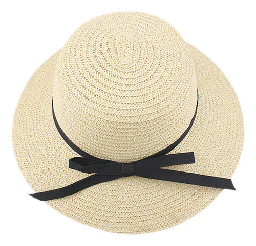 Sombrero De Playa Plegable Para Mujer, Sombrero De Paja Para