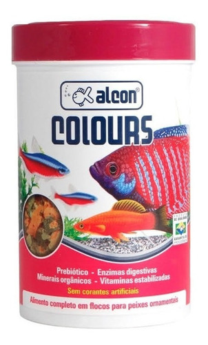 Ração em flocos para peixes Alcon Colours 20g