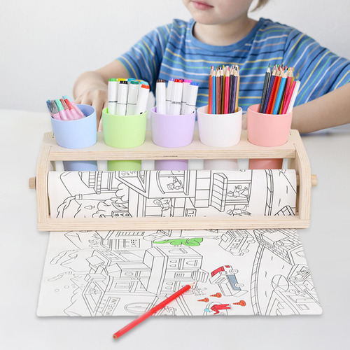 Dispensador De Rolo De Papel De Mesa, Suporte Para Caneta,