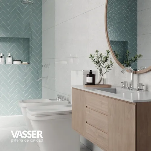 Griferia Lavatorio Baño Mesada Vasser Onix Doble Comando