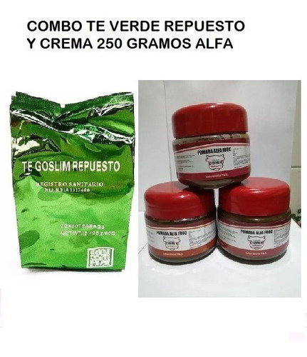 Te Verde Goslim Repuesto Por 30 Tisanas+ Crema