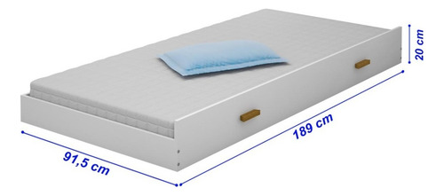 Cama Solteiro Montessoriana Eliz C/ Auxiliar E Led Br/mel