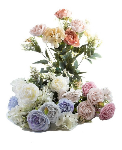 Ramo De Flores Combinadas Artificial  50cm Calidad Premium