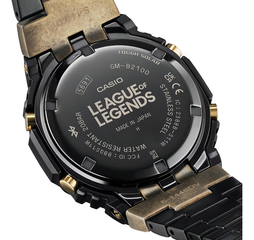 Reloj Casio Gshock Gm-b2100ll-1a League Of Legends Malla Plateado Bisel Plateado Fondo Gris Oscuro
