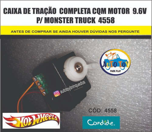 Monster Truck 4558 -hot Wheels - Servo Com Motor Da Direção