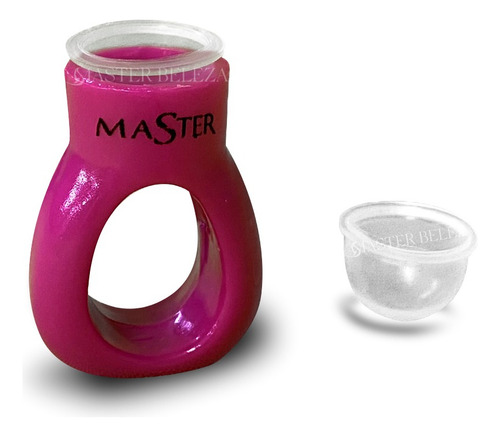 Anel Master Com Porta Batoque Para Designe De Sobrancelhas Cor Rosa