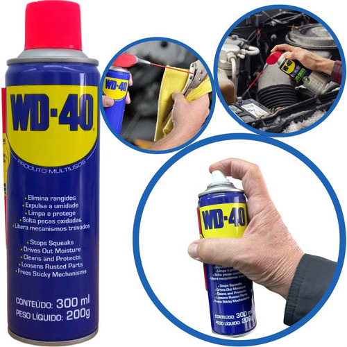 Wd40 Spray Produto Multiusos Desengripa Lubrifica 300ml