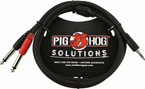 Pig Hog Pb-s3410 3.5 Mm Stereo To Dual 1/4  Mono (male)