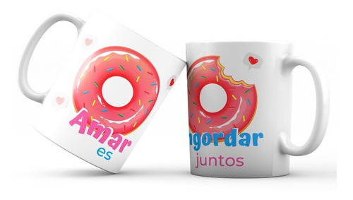 Taza San Valentín Amar Es Engordar Juntos