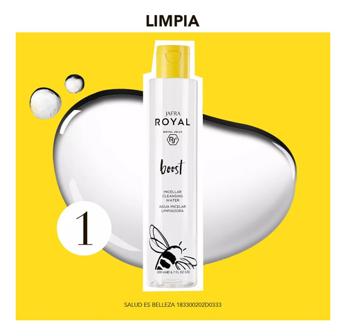 Agua Micelar Desmaquillante Limpiad 200ml Jafra Royal Boost
