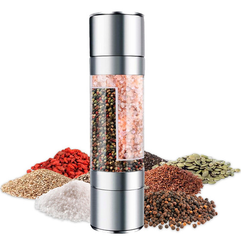 Molinillo 2 En 1 Sal Y Pimienta Pepper Grinder Manual Color Plateado