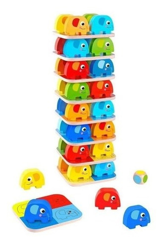 Imagem 4 de 4 de Jogo De Empilhar Elefantes - Tooky Toy