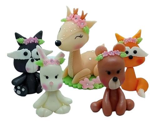 Animales Del Bosque Adorno Torta Souvenir