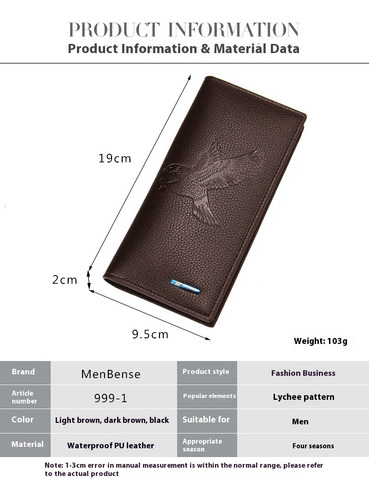 Cartera Retro Larga Con Doble Pliegue, Chequera, Cartera Par