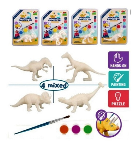 Set Dinosaurio Para Pintar Y Jugar. | Cuotas sin interés
