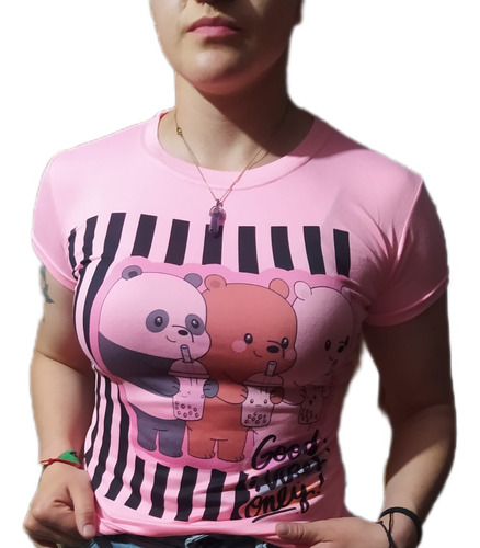 Camiseta Estampada Diseño Exclusivo - Rosa Ref. 3125
