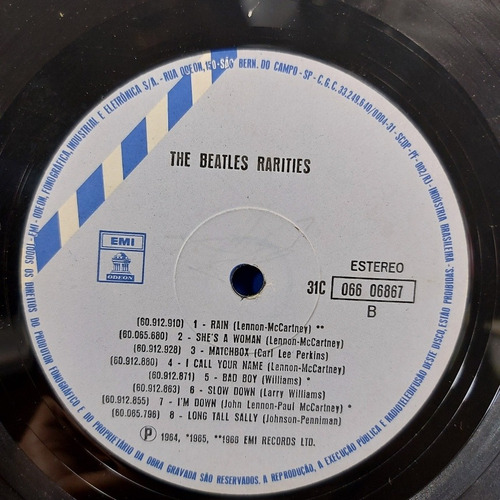 Vinil Lp The Beatles Rarities Com Encarte