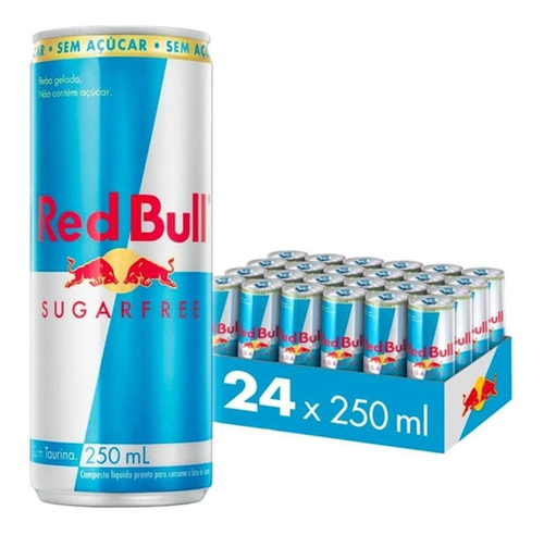 Energético Red Bull Sugar Free 250ml 24 Unidades