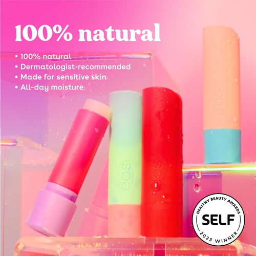 Eos Pack De Bálsamo Labial Sabor Coco Sandía Piña Natural