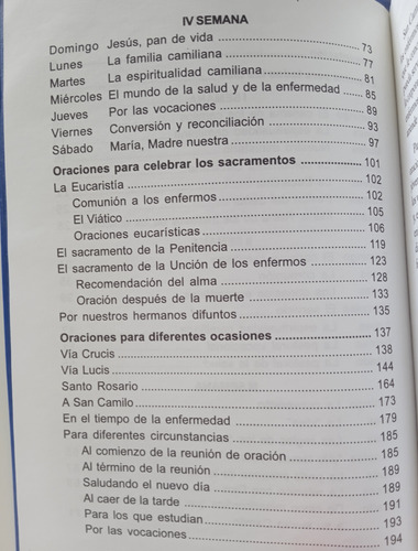 Oraciones Para Los Que Siguen Las Huellas De San Camilo. (Usado)