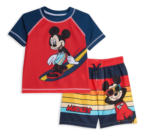 Conjunto De Trajes De Baño Disney Mickey Mouse Para Niños Pe